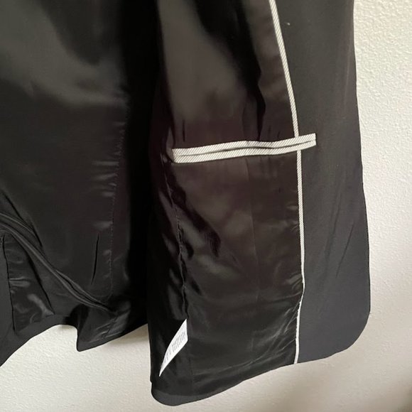 Talbots Lined Wool Stretch Fabric Black Blazer 8 Career Office Business - Picture 6 of 9